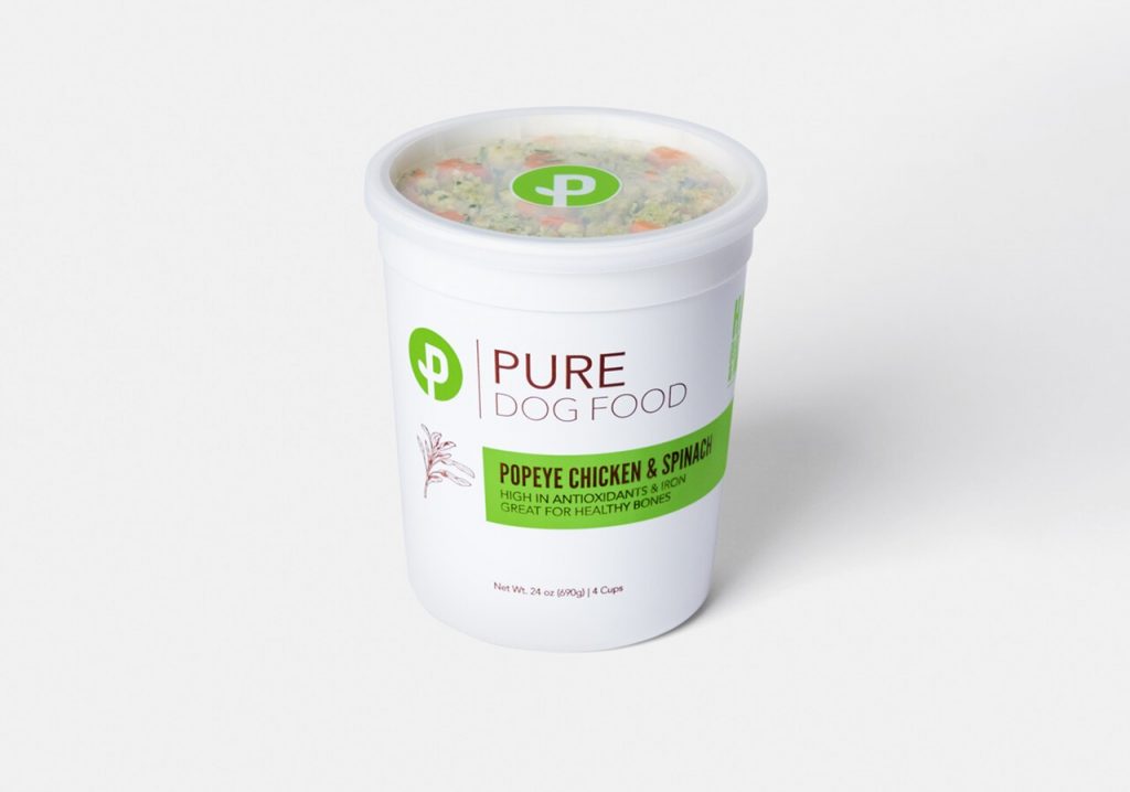 Popeye Chicken & Spinach PURE Dog Food